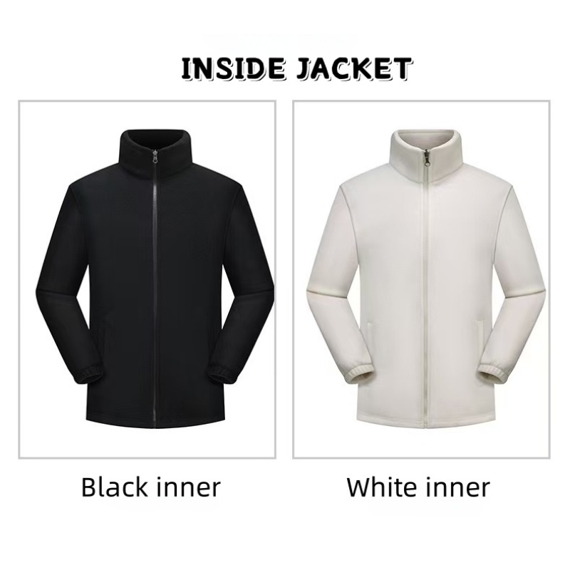 Outdoor Adventure Windbreaker - Detachable Polar Fleece Inner Hooded Windbreake